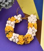Women yellow floral hair accessory set