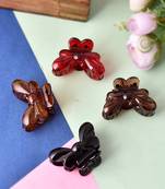 Set of 4 multi colored hair claw clips