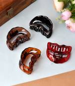 Set of 4 multi colored hair claw clips