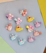 Set of 12 alligator hair accessory