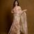 Golden ecru floral play organza saree with blouse