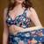 Navy gardenia georgette saree with blouse