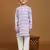 Purple Floral Cotton Jacquard Kurta Pajama Set for Boys Ethnic Wear