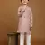 Pink Printed Cotton Jacquard Kurta Pajama Set for Boys Ethnic Wear