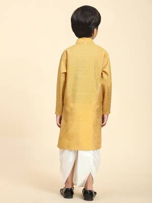 Brown Printed Cotton Printed Dhoti kurta Set for Boys Ethnic Wear 7
