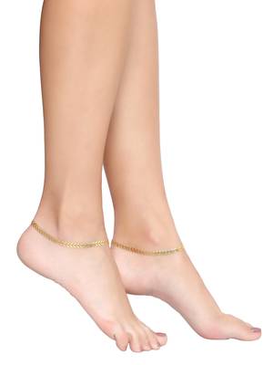 Golden Color Adjustable Anklet 1