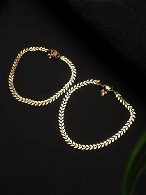 Golden Color Adjustable Anklet 2