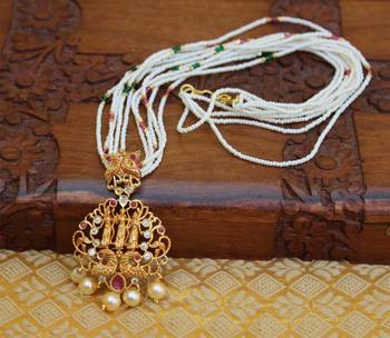 Awesome temple ramparivar pendant with spinner beads 1