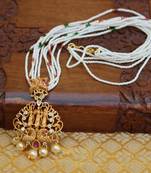 Awesome temple ramparivar pendant with spinner beads