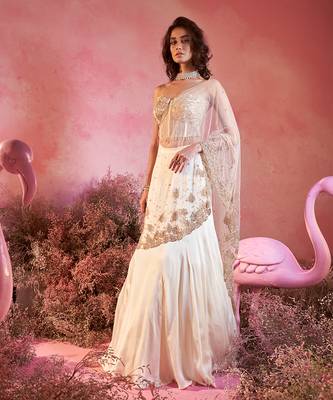 Chand saree in off white 1