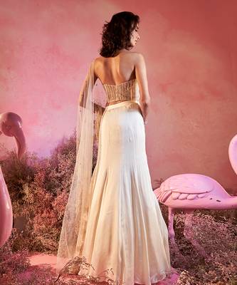 Chand saree in off white 2