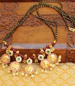 Designer handmade ganesha bead necklace