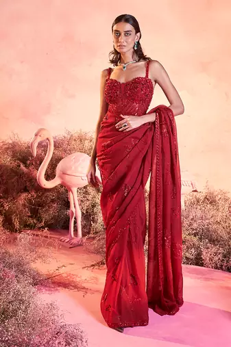 Rose saree set