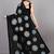 Black sequence georgette saree with un-stiched blouse