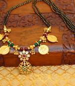 Designer coin bead necklace