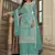 Aqua Blue Premium Net Embroidered Traditional Palazzo Suit