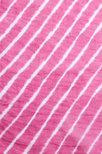 Pink Cotton Leheriya Print Dupatta