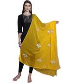 Yellow Georgette Gota Patti Work Dupatta