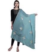 Turquoise Georgette Gota Patti Work Dupatta