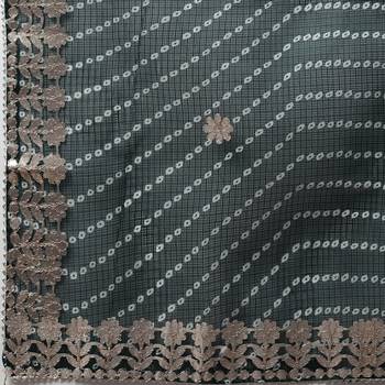 Green Cotton Gota Patti Work Dupatta 6