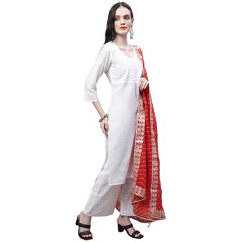 Orange Cotton Gota Patti Work Dupatta 4