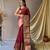 Maroon weaving banarasi silk saree with un-stiched blouse