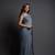 Grey embroidery heavy georgette saree with un-stiched blouse