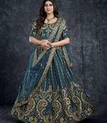 Presenting Bridal Lehenga Choli in Sequins & Multi Embroidery