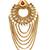 muslim bridal  gold tone pearl jhoomar passa hair accessory
