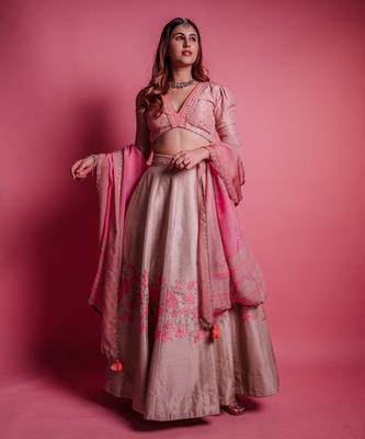 Champagne Beige Bewildered Lehenga Set 2