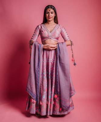 Dewberry Mauve La Vie En Rose Lehenga Set 1