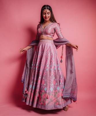 Dewberry Mauve La Vie En Rose Lehenga Set 2