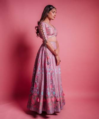 Dewberry Mauve La Vie En Rose Lehenga Set 4