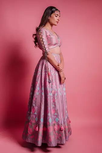 Dewberry Mauve La Vie En Rose Lehenga Set