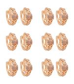 Gold color antique gold plated earrings combo of 6 pairs