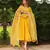Rosemerry yellow cotton anarkali set