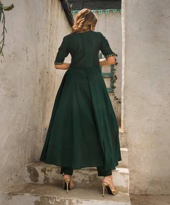 Poppy green angrakha set 2