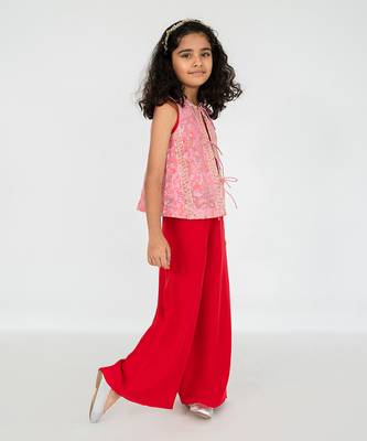 Light pink jacket pant set 2