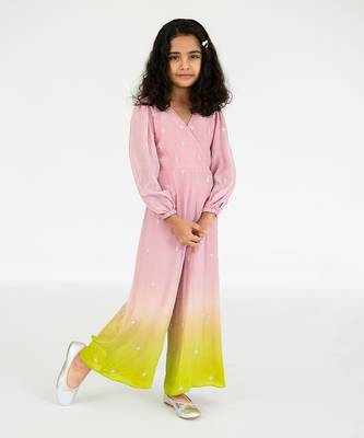 Light pink overlap jumpsuit 1