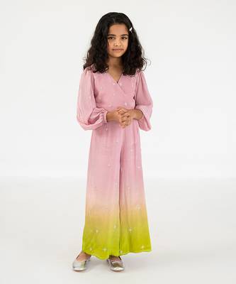 Light pink overlap jumpsuit 2
