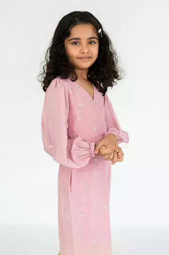 Light pink overlap jumpsuit