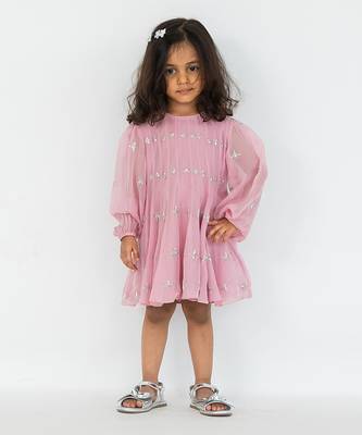 Blush pink short dress 1