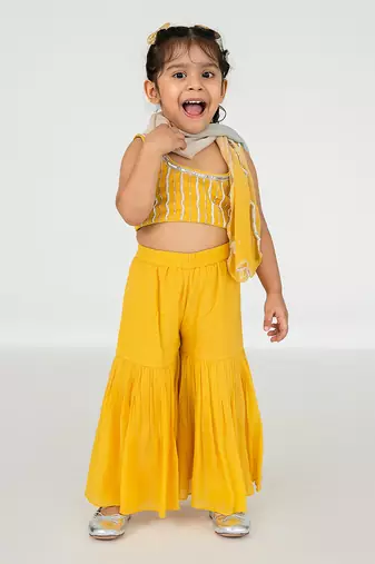 Yellow gharara set