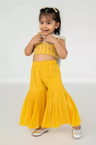 Yellow gharara set