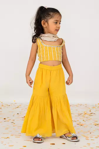 Yellow gharara set