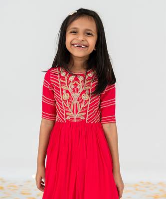 Hot pink floral peplum set 4