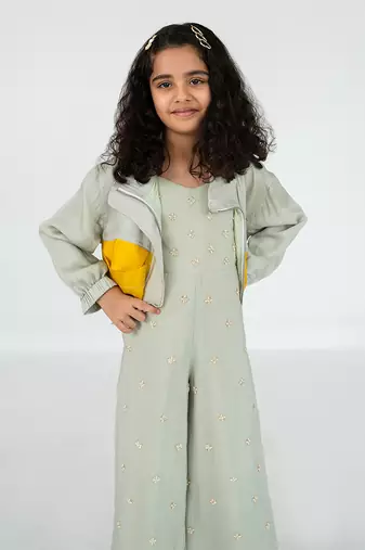 Light mint bomber jacket set