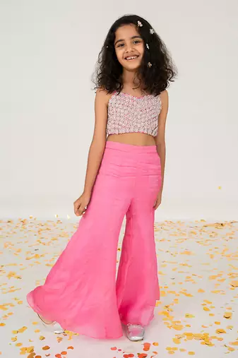 Pink palazzo set