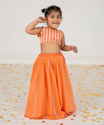 Orange lehenga set 1