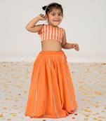 Orange lehenga set